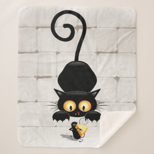 Katze und Maus mit Käse Fun Cartoon Charaktere Sherpadecke