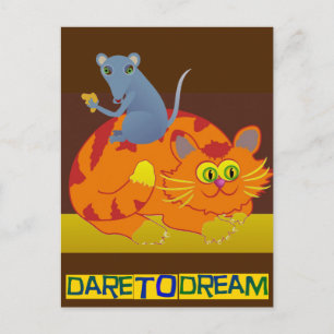 Katze und Maus Postkarte