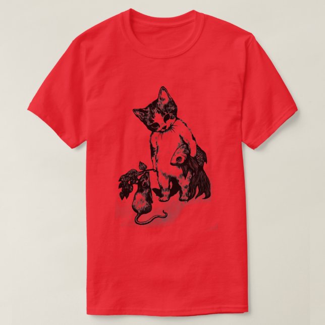 Katze und Maus T-Shirt (Design vorne)