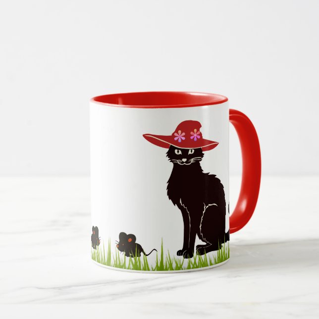 Katze und Maus Tasse (VorderseiteRechts)