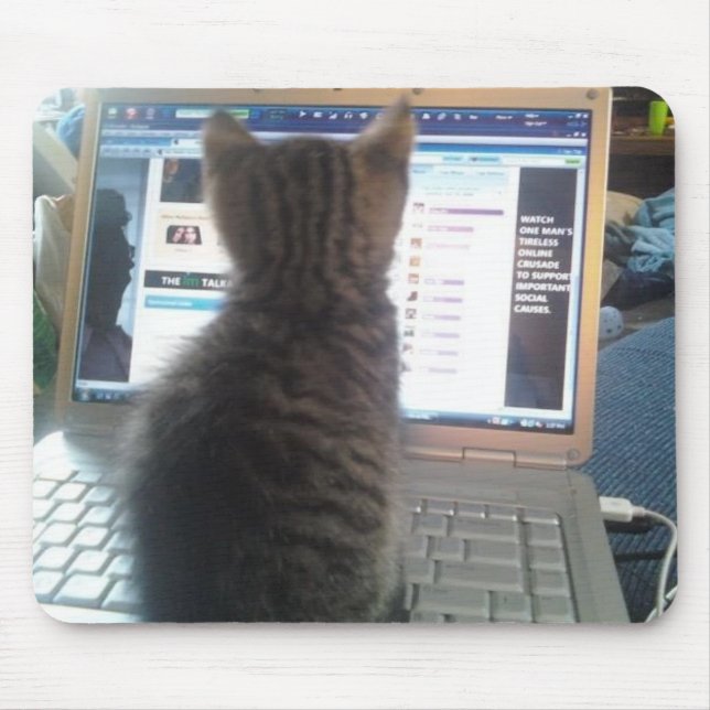 Katze und Mausunterlage Mousepad (Vorne)