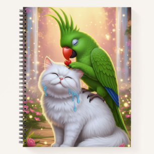Katze und Papagei Notizbuch