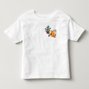 Katze und Pflanze Kleinkind T-shirt