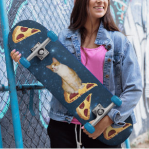 KATZE UND PIZZA IM WELTRAUM SKATEBOARDS SKATEBOARD