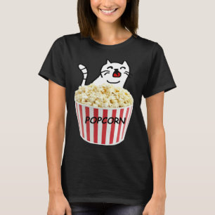 Katze und Popcorn T-Shirt