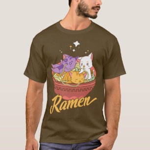 Katze und Ramen Japanische Katze Kawaii Tokyo Anim T-Shirt