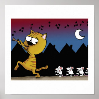 Katze und Ratten Poster