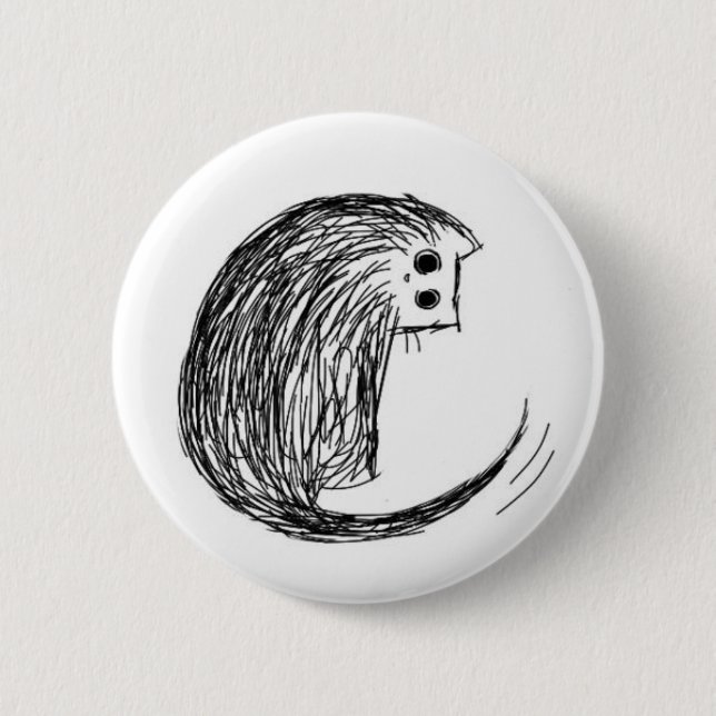 Katze und Schwanz Button (Vorderseite)