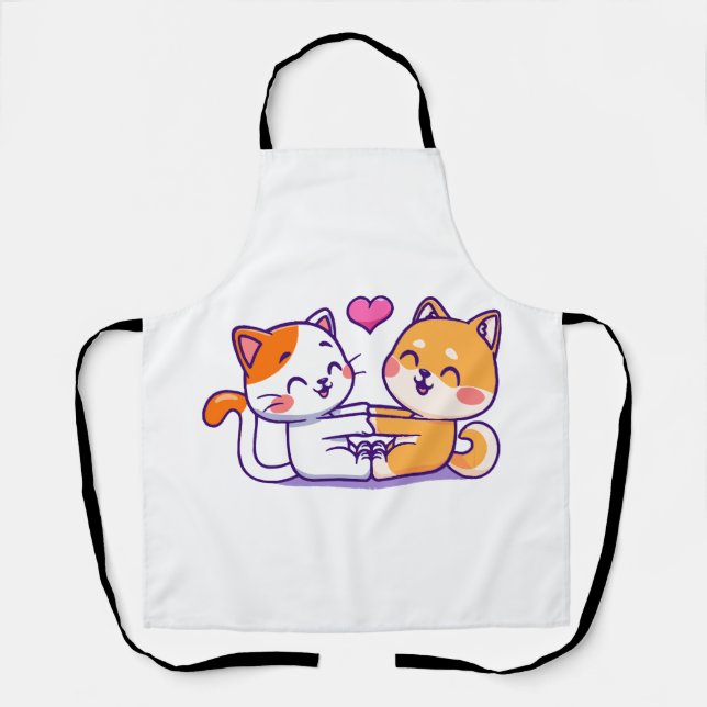 Katze und Shiba Inu Schürze (Vorderseite)