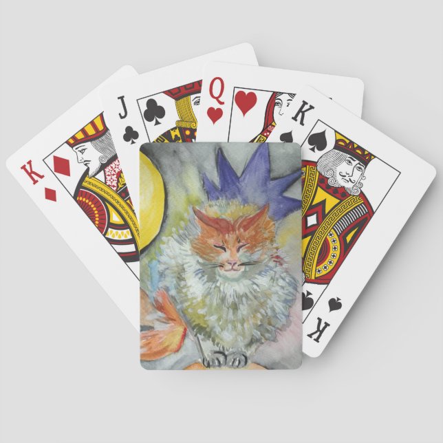 Katze und Stern Spielkarten (Rückseite)