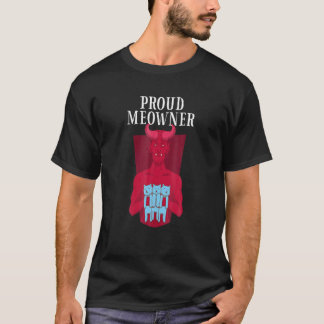 Katze und Teufel Haustier Stolzer Besitzer Kätzche T-Shirt