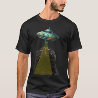 Katze und Ufo T-Shirt