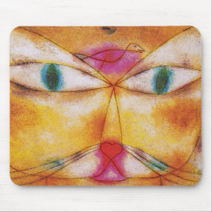 Katze und Vogel - abstrakte Kunst - Paul Klee Mousepad