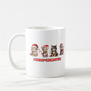 Katze und Weihnachtslicht Meowa Weihnachten Kaffeetasse