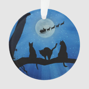 Katze und Weihnachtsschmuck Ornament