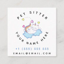 Katze Unicorn auf Wolken Heimtier Sitter Tierpfleg