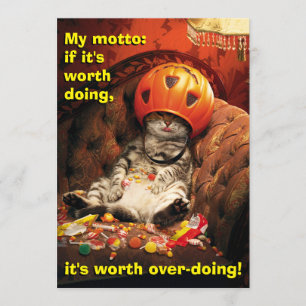 Katze unter dem Bonbon-Eimer Einladung