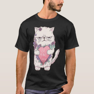 Katze Valentinstag Kinder gehören mir rosa Katze T-Shirt