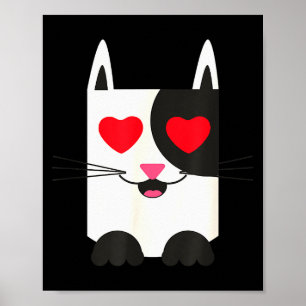 Katze Valentinstag Shirt Kätzchen Valentinsgeschen Poster