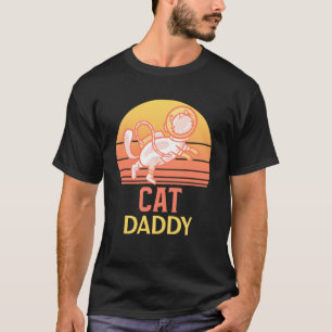 Katze Vater Ca Vintag Achtzigerjahre Art Katze Dad T-Shirt