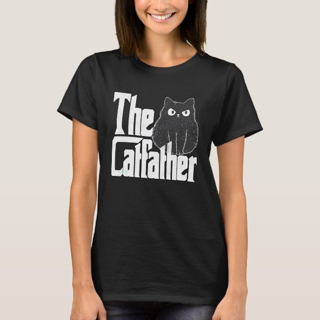 Katze Vater Der Katvater Crazy Bad Cat Vater Kitty T-Shirt (Vorderseite)