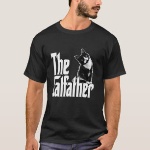 Katze Vater Der Katzenvater Süße Schwarz-Weiß-Katz T-Shirt