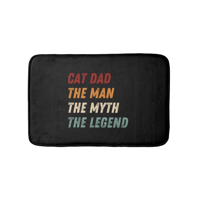 Katze Vater Der Mann der Mythos der Legende Badematte (Vorderseite)