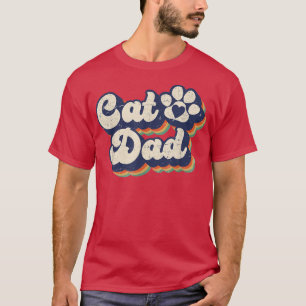 Katze Vater, Katze Lover Retro Paw Men Funny Cat T-Shirt