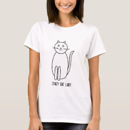 Katze, verrückte Katze Lady T-Shirt