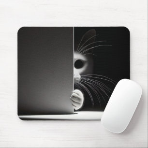 Katze versteckt sich im Schatten Mousepad
