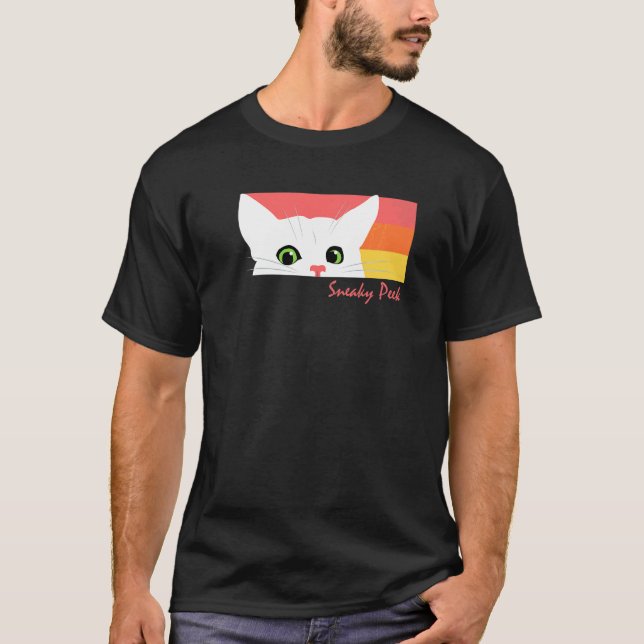 Katze verstohlener Blick  1 T-Shirt (Vorderseite)