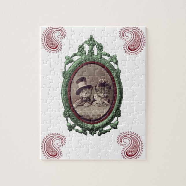 Katze Vintage Puzzle (Vertikal)