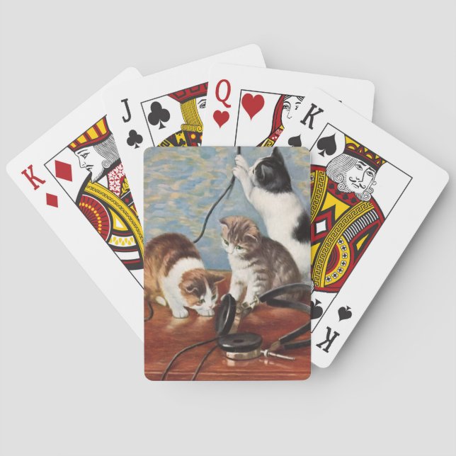 Katze vintage spielkarten (Rückseite)