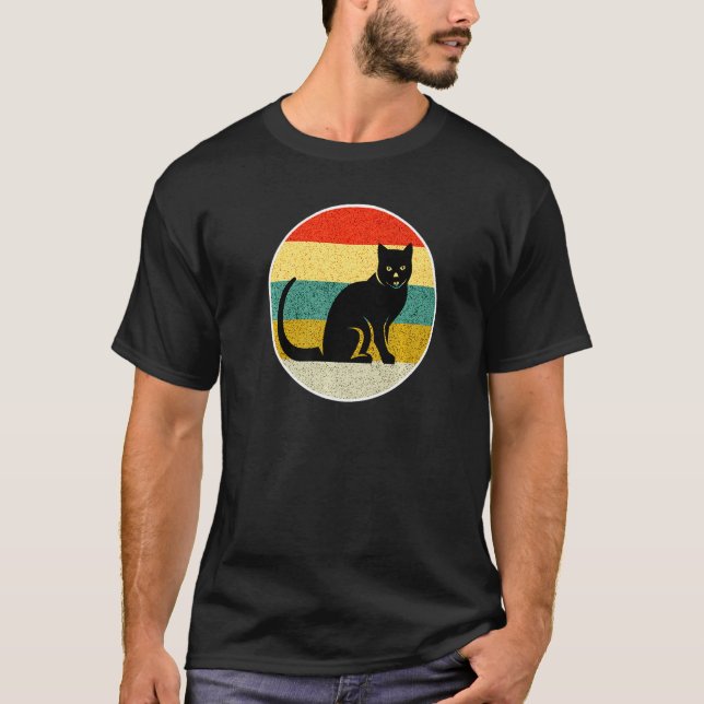 Katze Vintage T-Shirt (Vorderseite)