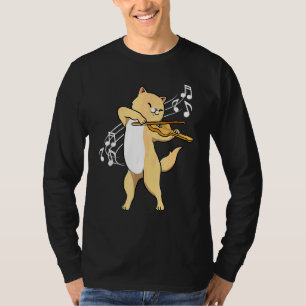 Katze Violinistin Violinist Spaß Katzen Violon spi T-Shirt