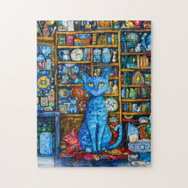 Katze von farbenfroher Hülle Puzzle
