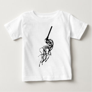 Katze von neun Schwänzen S&M Whip Kontur Silhouett Baby T-shirt