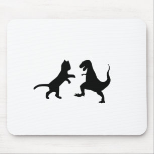 Katze vs. t-rex mousepad