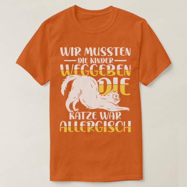 Katze war allergisch T-Shirt (Design vorne)