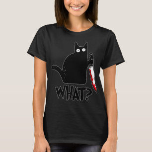 Katze Was für eine lustige schwarze Katze, mörde T-Shirt