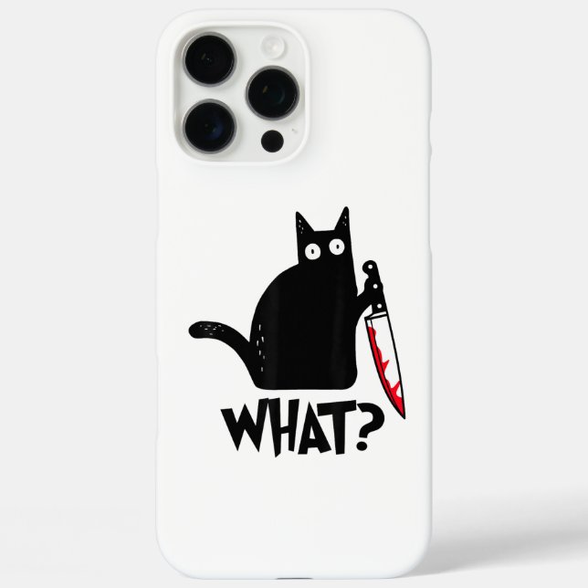 Katze Was_ Lustige Schwarze Katze  Case-Mate iPhone Hülle (Rückseite)