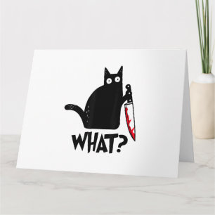 Katze Was_ Lustige Schwarze Katze Karte