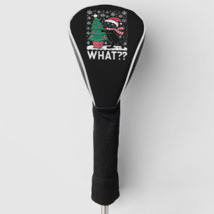 Katze Was lustige schwarze Katze Pushing Weihnacht Golf Headcover