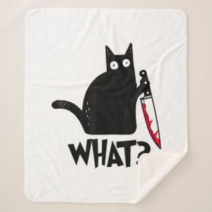 Katze Was_ Lustige Schwarze Katze Sherpadecke