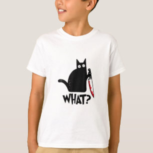 Katze Was_ Lustige Schwarze Katze  T-Shirt