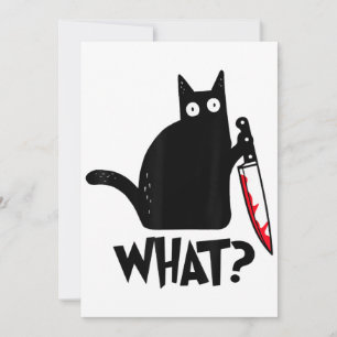 Katze Was Lustiges Schwarzes Katze Shirt Mörderisc Einladung