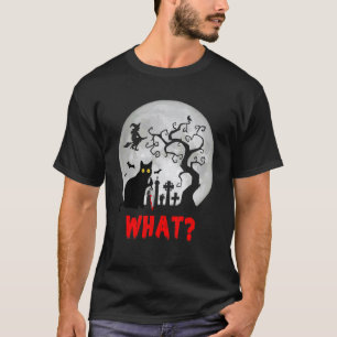Katze Was Mörderische Schwarze Katze Auf Friedhof T-Shirt