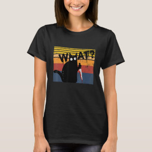Katze Was Mörderische Schwarze Katze Hält Messer H T-Shirt