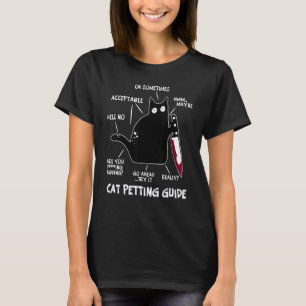 Katze Was Murderous Black Cat Petting Guide Hallo T-Shirt