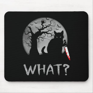 Katze, was Murderschwarze Katze mit Knife Kostüm H Mousepad
